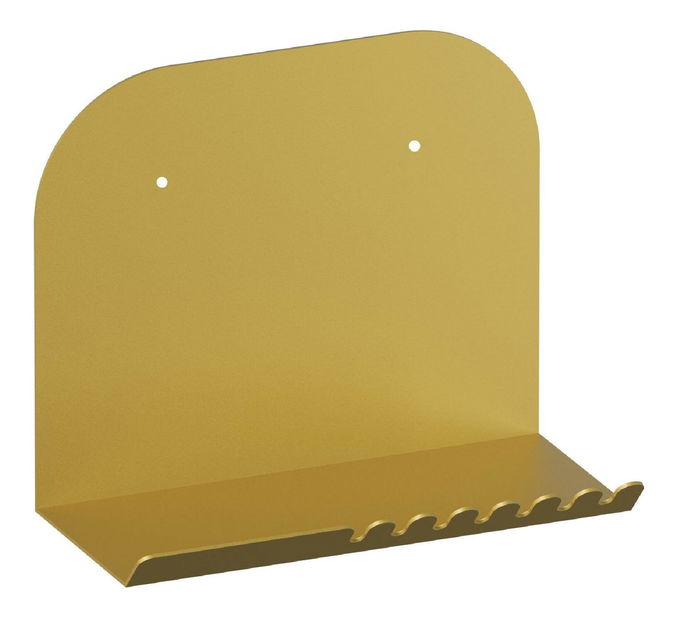 Nástěnná police Shortia 2 (zlatá)