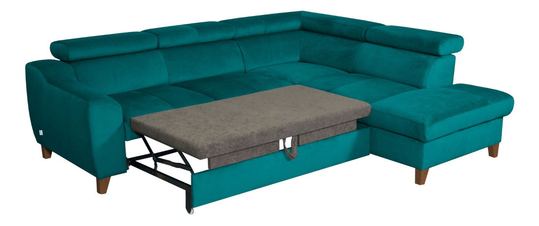 Rohová sedačka BRW Aspen (petrolejová) (P)