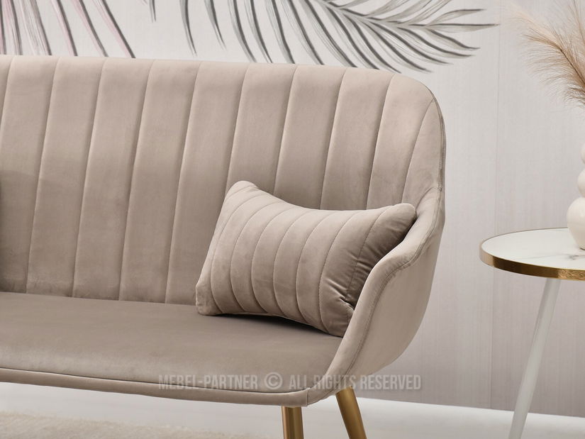 Pohovka Osmol S (béžová + zlatá)