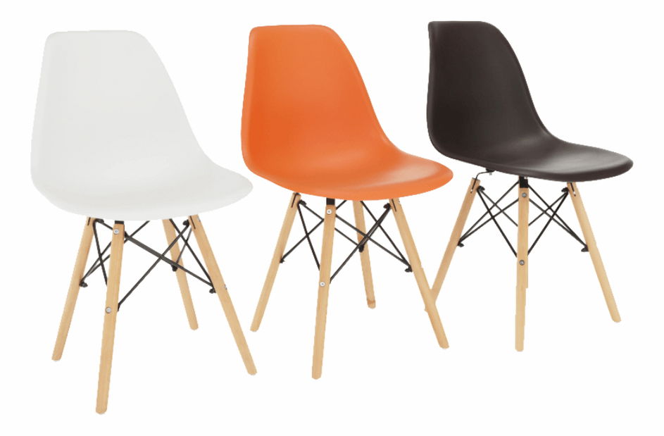 Set 2 ks. jídelních židlí Cisi 3 (oranžová) *výprodej
