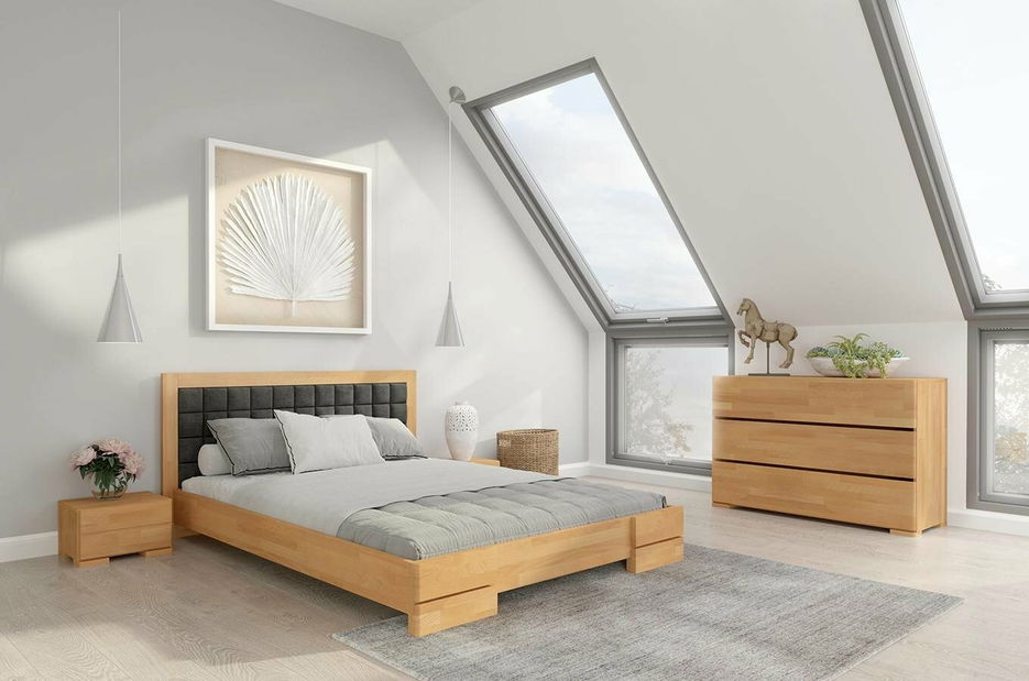 Manželská postel 180 cm Naturlig Storhamar (buk)