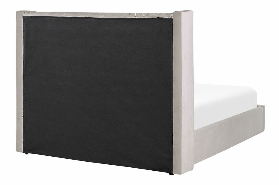 Manželská postel 160 cm Lubbka (šedá) (s roštem) (s úl. prostorem)