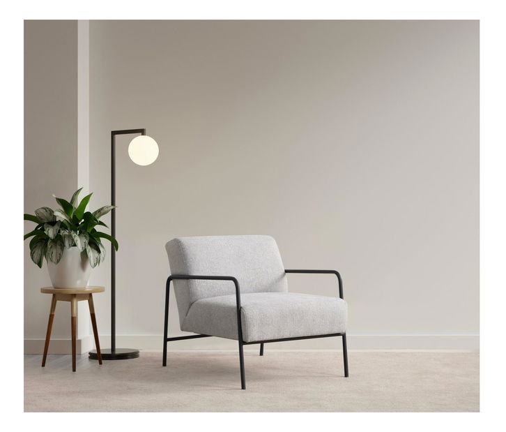 Křeslo Etorella (šedá + černá)