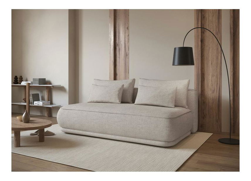 Pohovka třísedačka Lesanna (světlobéžová + černá)