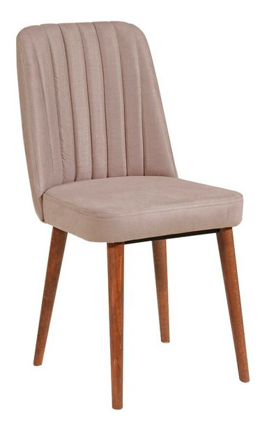 Jídelní set Vlasta 2 (ořech + béžová) (pro 6 osob)