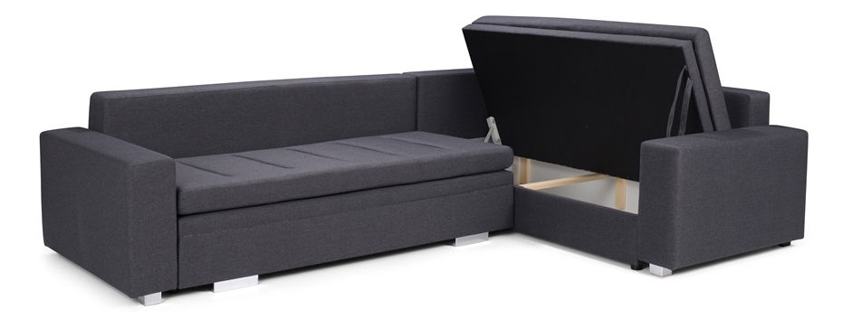 Rohová sedací souprava Triste (tmavě hnědá) (L)