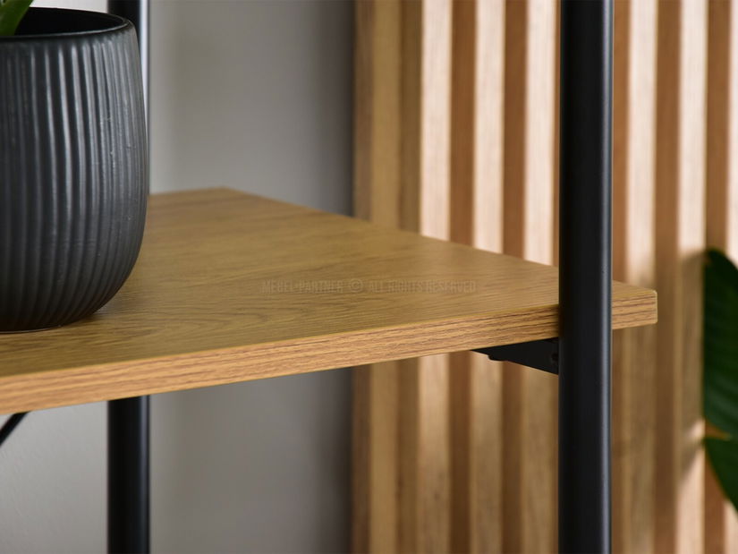 Regál Almasa A4 (dub + černá)