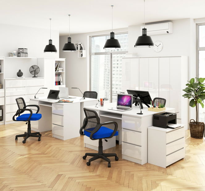 Regál Rehana II (bílá + bílý lesk)