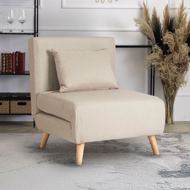 Rozkládací křeslo Motecacleta 1 (béžová)