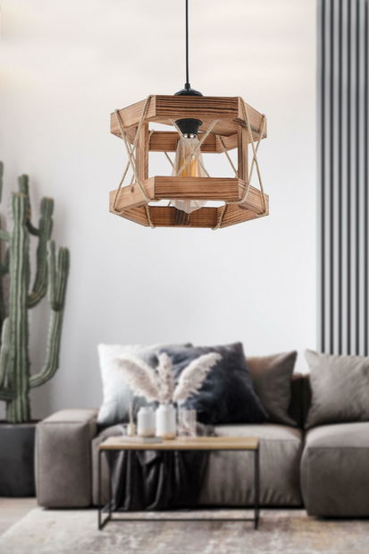 Stropní svítidlo Cageworta 1 (přírodní)