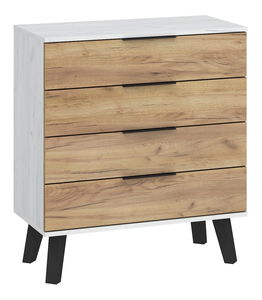 Komoda Shela SVN-04 (craft bílý + craft zlatý)