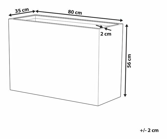 Květináč 56 cm Edes (šedá)