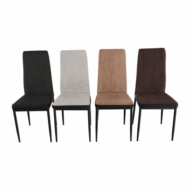 Jídelní židle Enrico (tmavě šedá + černá)