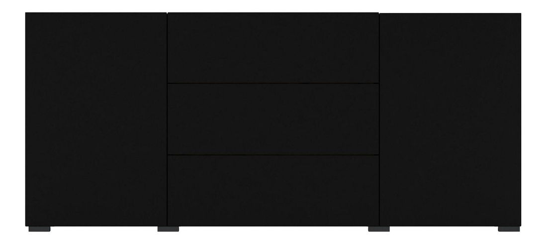 Komoda Avernic Typ Typ 26 (onyx černá + dub wotan)