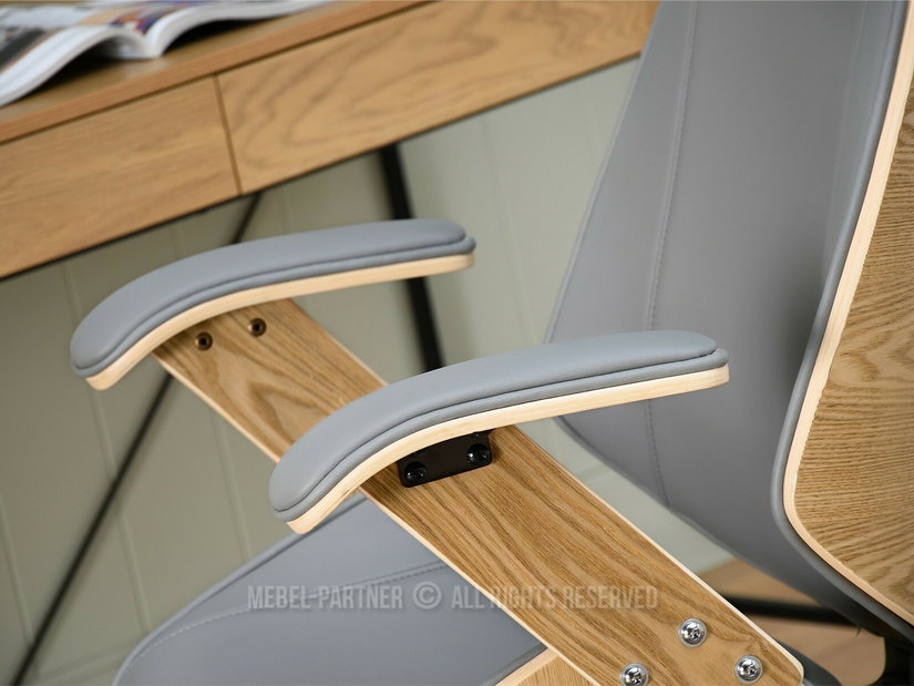 Křeslo Franc (dub šedý + černá)