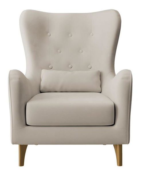 Křeslo Calimero I (světlobéžová + buk)