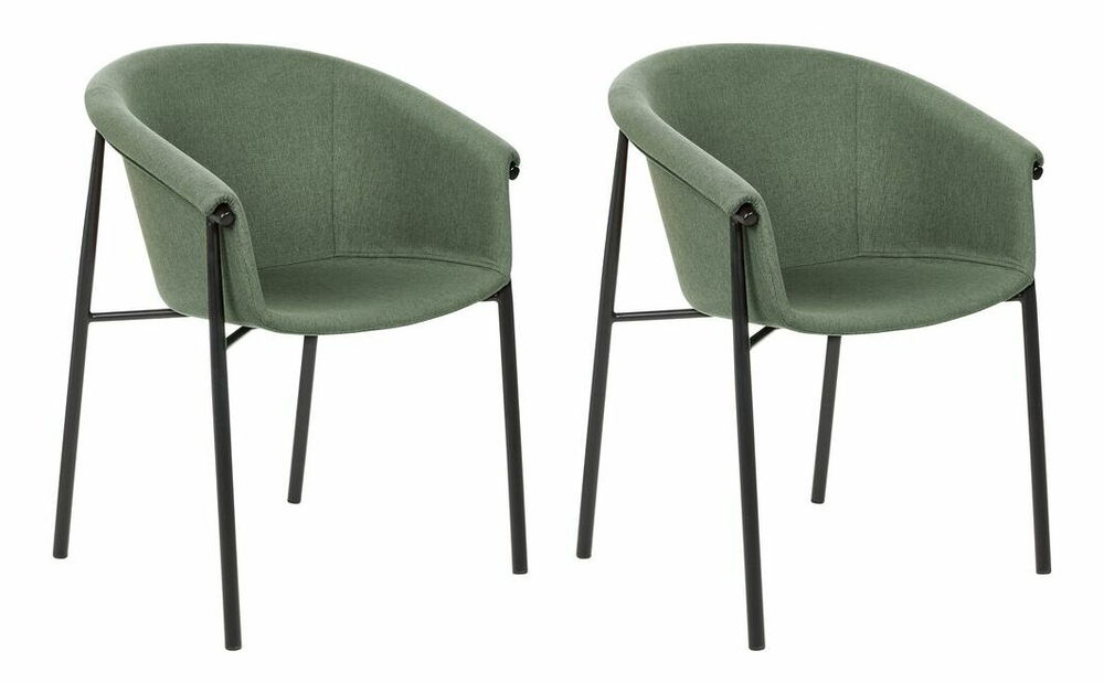 Set 2 ks jídelních židlí Anja (zelená)
