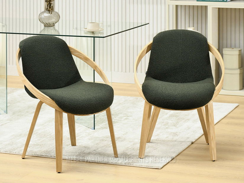 Jídelní židle Lamparas (zelená + dub)