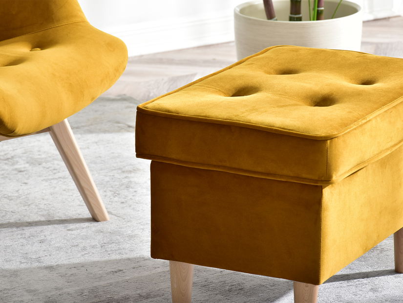 Taburetka Muriera (medová + ořech)