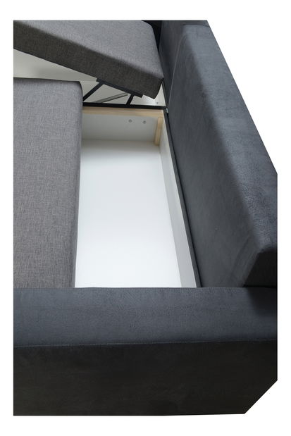 Rohová sedací souprava Maratto (červená + černá) (L)