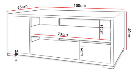 Konferenční stolek Teratino (bílá) *bazar