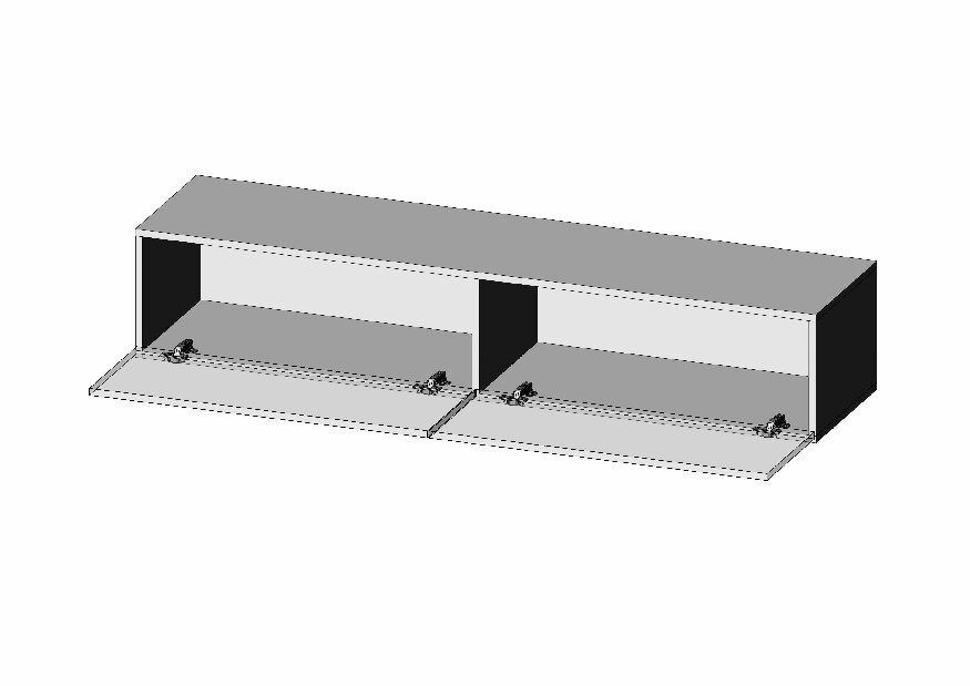 TV stolek/skříňka Livo RTV-160W (černá + lesk černý) *výprodej