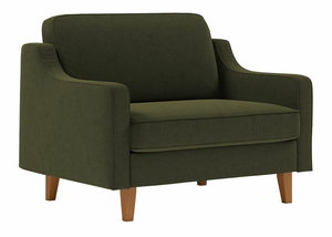 Křeslo Dělají L (petrolejová + ořech)