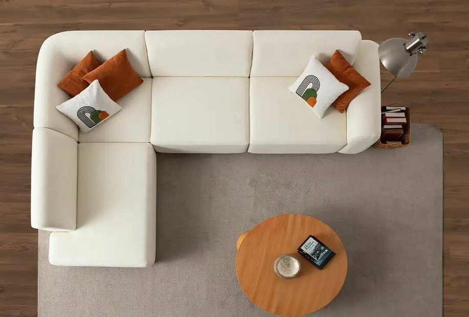 Rohová sedačka Slota (bílá) (L)