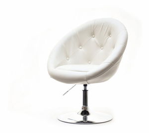 Křeslo Lush 3 (bílá + zlatá)