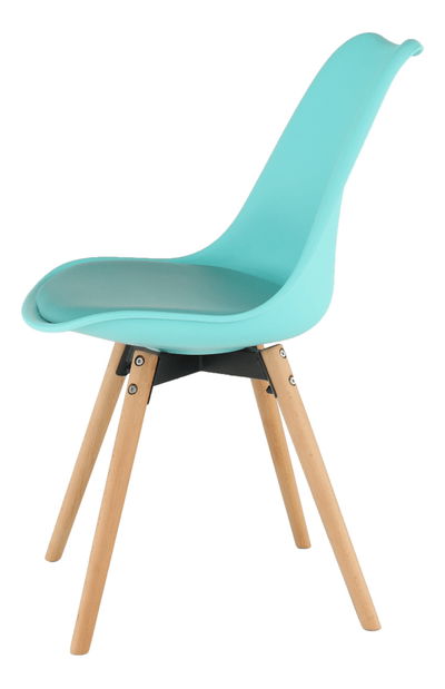 Jídelní židle Samim (mentolová + buk)