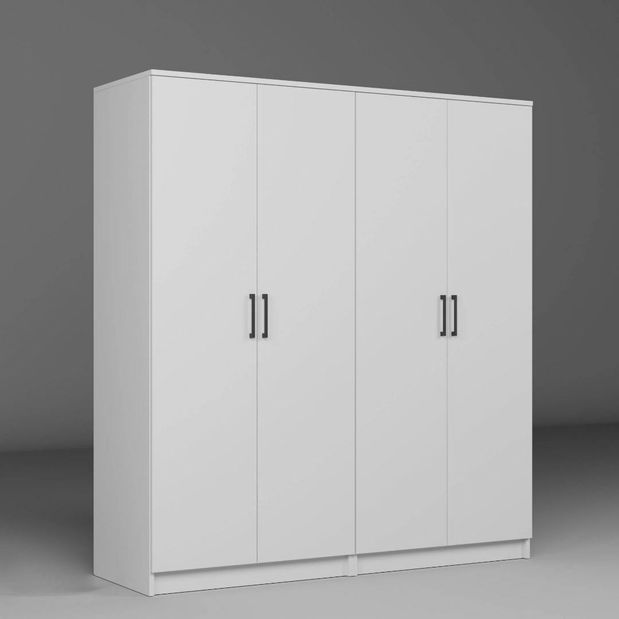 Šatní skříň Kentucky D (bílá)