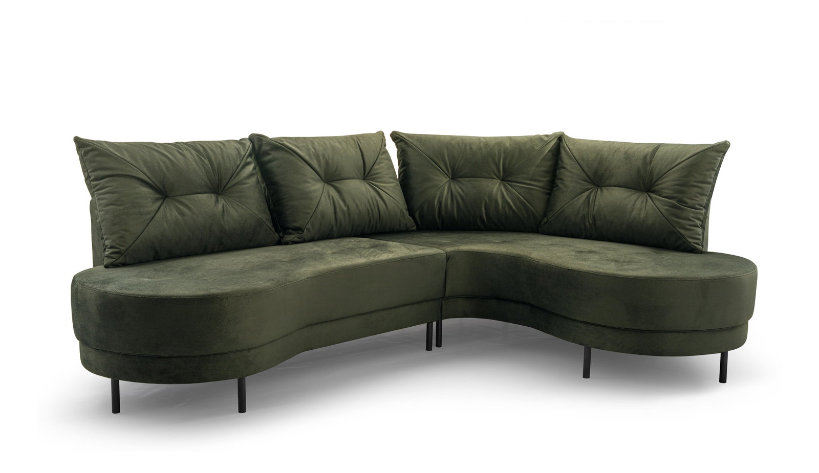 Rohová sedací souprava Aida (zelená) (P)