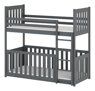 Dětská postel 90 cm Cristine (s roštem a úl. prostorem) (grafit)