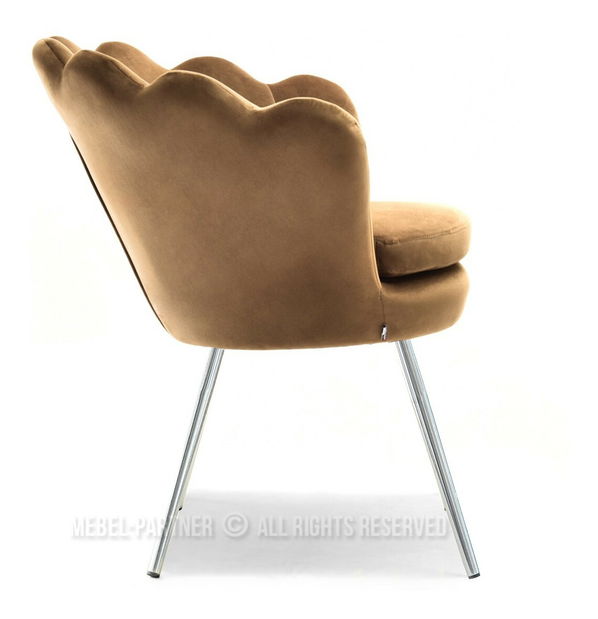 Křeslo Lasair (zlatá + chromová)