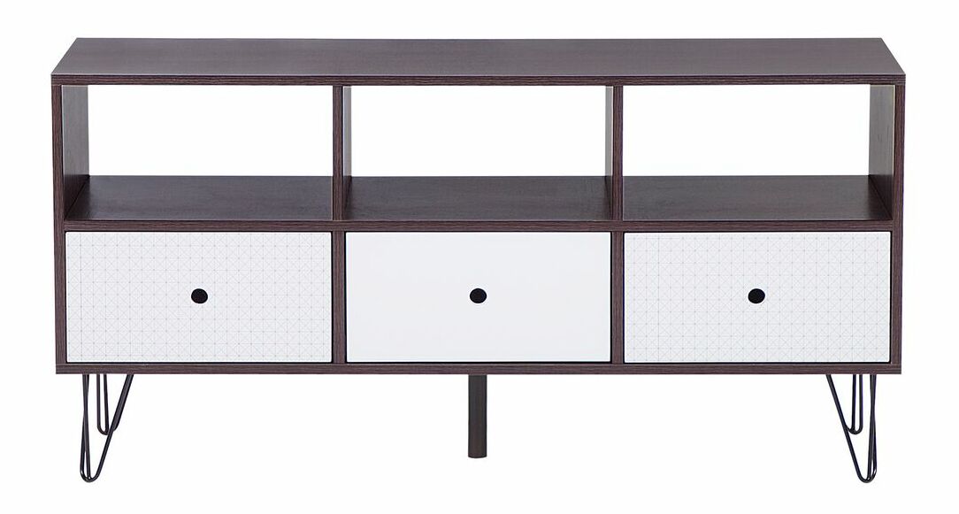 Tv stolek/skříňka FOSTE (MDF) (tmavé dřevo)