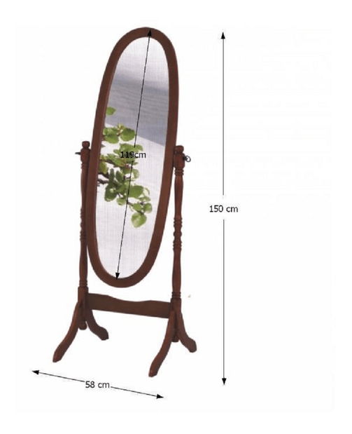 Stojanové zrcadlo Antalia (ořech)