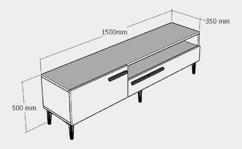 TV stolek/skříňka Sepada 1 (dub + bílá)