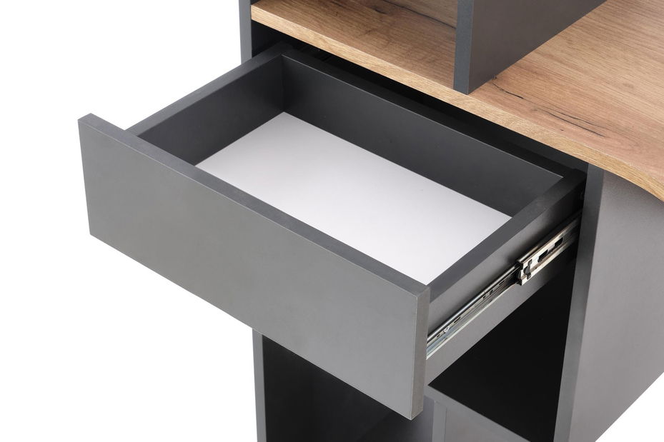 PC stolek Canor (antracit + dub wotan)