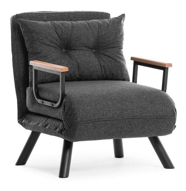 Rozkládací křeslo Sandy (tmavě šedá)