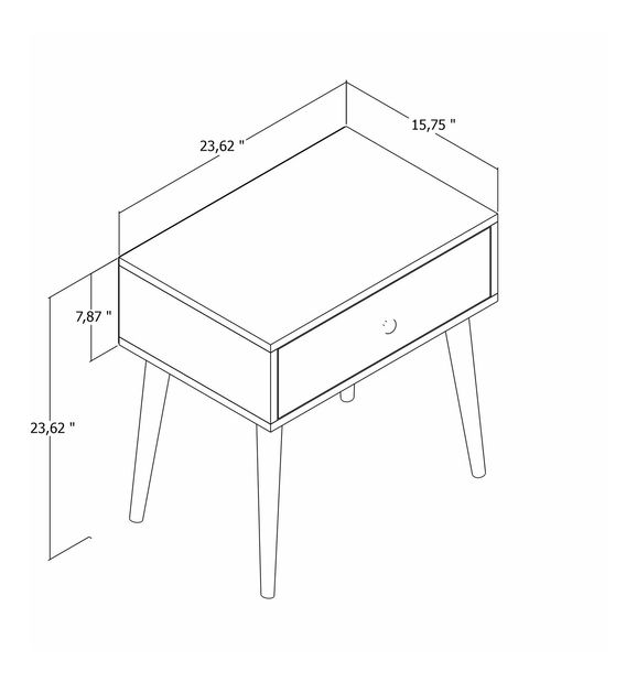 Noční stolek Kibese 1 (dub starožitný)