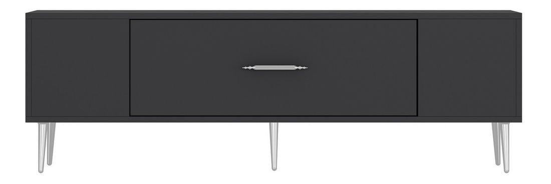 TV stolek/skříňka Dekondino (antracit + stříbrná)