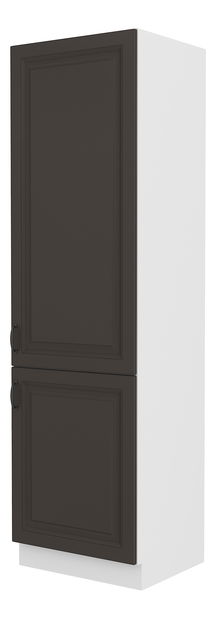 Potravinová kuchyňská skříňka na chladnicku Sheila 60 LO 210 2F (bílá + grafit)