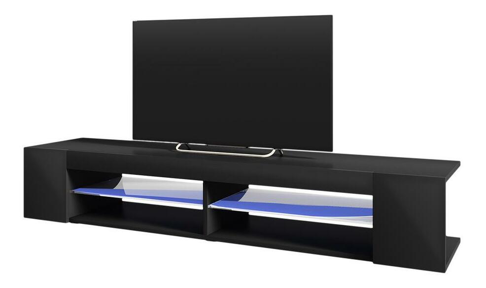 TV skříňka/stolek Monty 180 (s osvětlením) (černá)