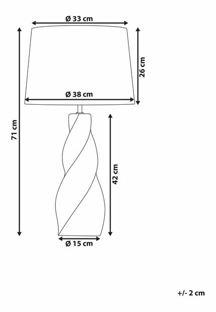 Stolní lampa Berardo (šedá)