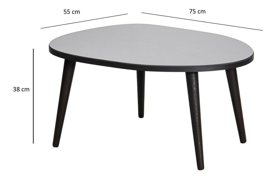 Konferenční stolek Gustavo 2 (černá + šedá)