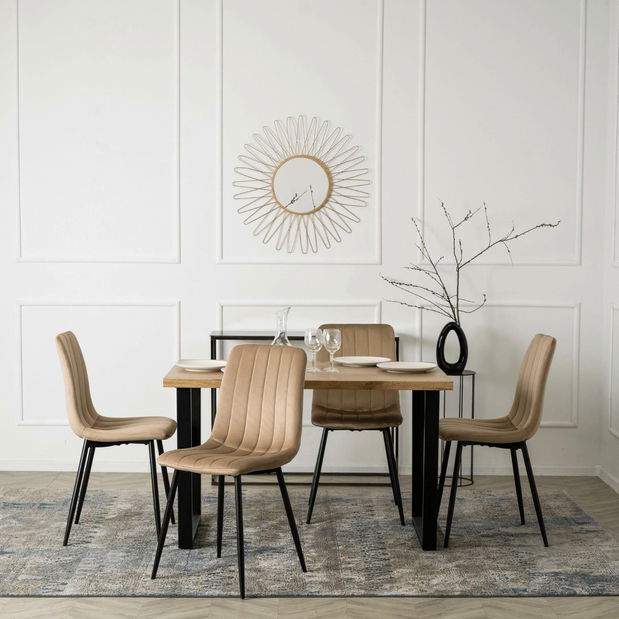 Jídelní židle Imprimir (béžová + černá)