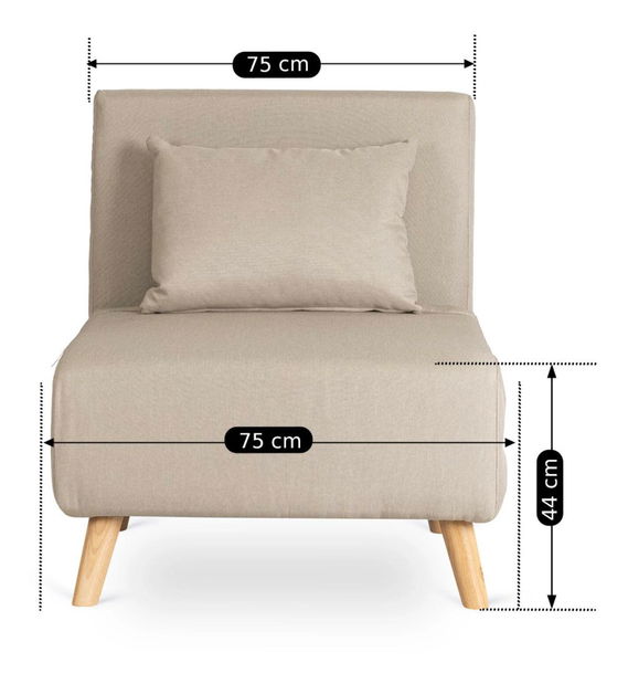 Rozkládací křeslo Motecacleta 1 (béžová)