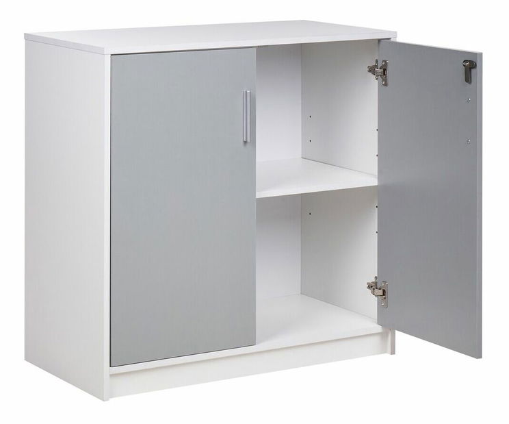  Skříňka Zirkone (bílá + šedá)