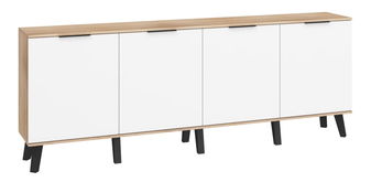 Skříňka Shela SVN-03 (dub sonoma světlá + bílý lesk)