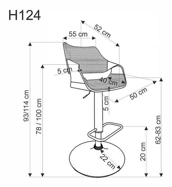 Barová židle Honduras (černá + ořech)